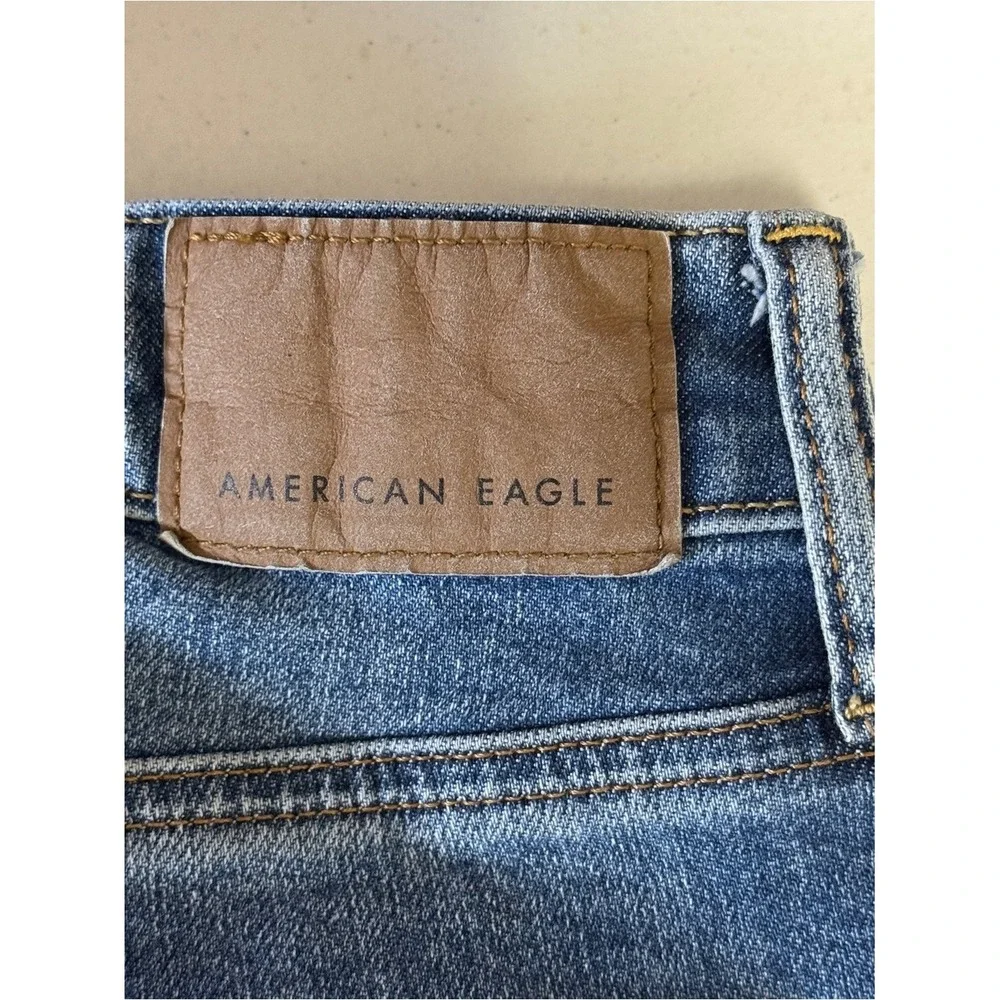 American Eagle Jeans Mens 32x34 Blue Denim Airflex+ Original Straight Med‎ Wash